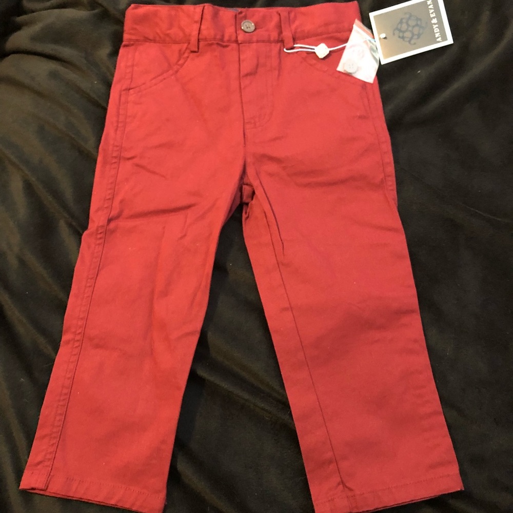 Andy & Evan Boys Maroon Dress Pants NWT